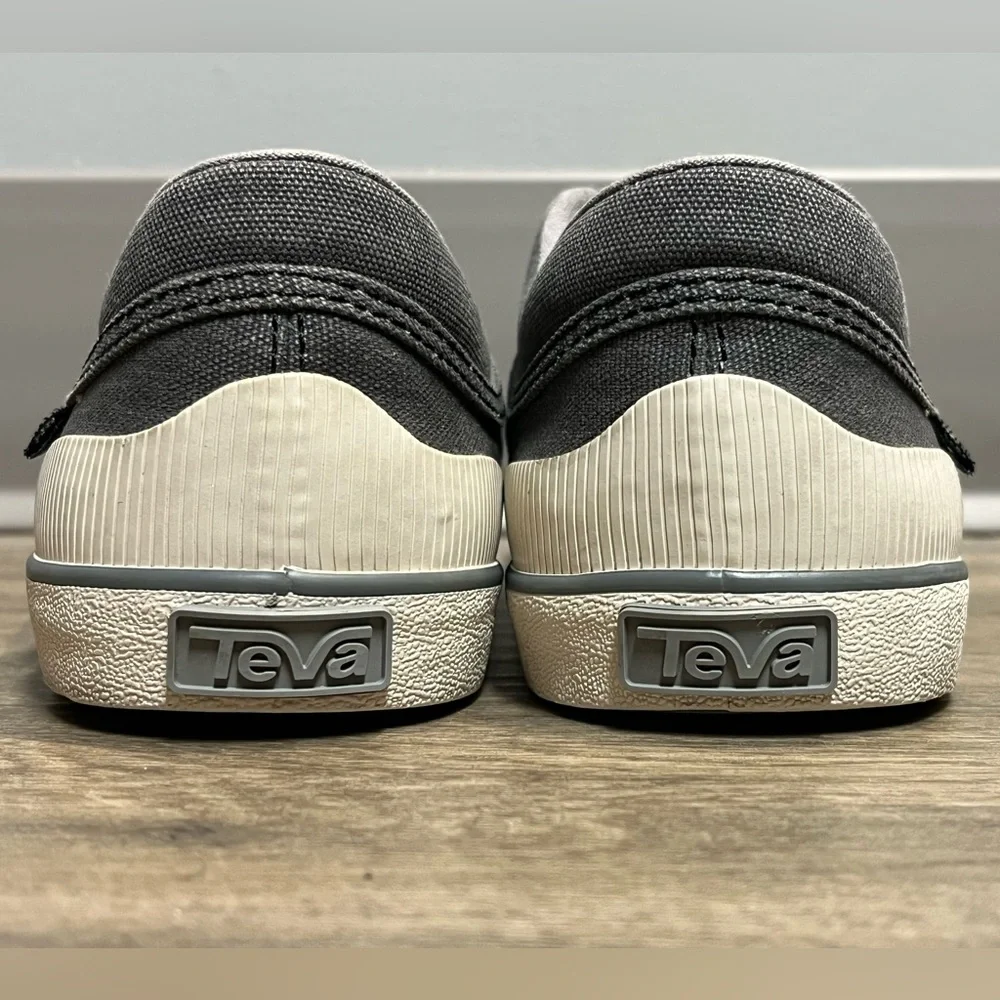 Teva Women’s Freewheel Washed Canvas Sneakers - Size 8 - Grey/Beige - Picture 5 of 10